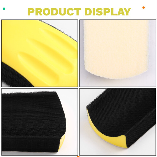 6 Inch Hand Sanding Blocks Rectangle and Mouse-Shaped Hook for Woodworking Hook Backing Sandpaper Holder 5Pcs 2