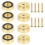 Conjunto de 8 Pés de Latão para Tábua de Corte com Almofadas Antiderrapantes - 3 X 1 cm (1,18 X 0,39 Polegadas), Dourados, para Móveis 1