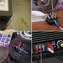280 Connettori A Crimpare, Kit di Connettori A Forcella Maschio e Femmina da 2,8 mm, 4,8 mm e 6,3 mm, Terminali A Crimpare, Connettori Elettrici