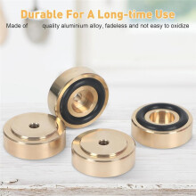 8Pcs Brass Cutting Board Feet with Nonslip Pads - 1.18x0.39inch Non Slip Gold Legs Kit for Furniture