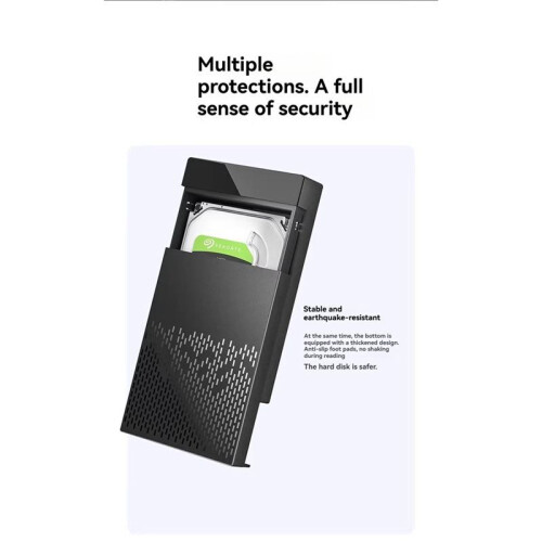 Gabinete para Disco Rígido Externo de 3,5 Polegadas HDD SSD  para USB 3.1 Tipo C para PC para Jogos, Laptop e Computador com Plugue da UE 2
