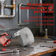 Pipe Crimper Heavy Duty 5-Cutter Bender Downspouts Crimper Gutter Hand Tools for Stove Pipes Ductworks Electrical System