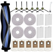 For M3 Robot Vacuum Cleaner, 1 Main Brush 4 HEPA Filter 4 Mop Pad 6 Dust Bag 6 Side Brush 1 Cleaing Tool