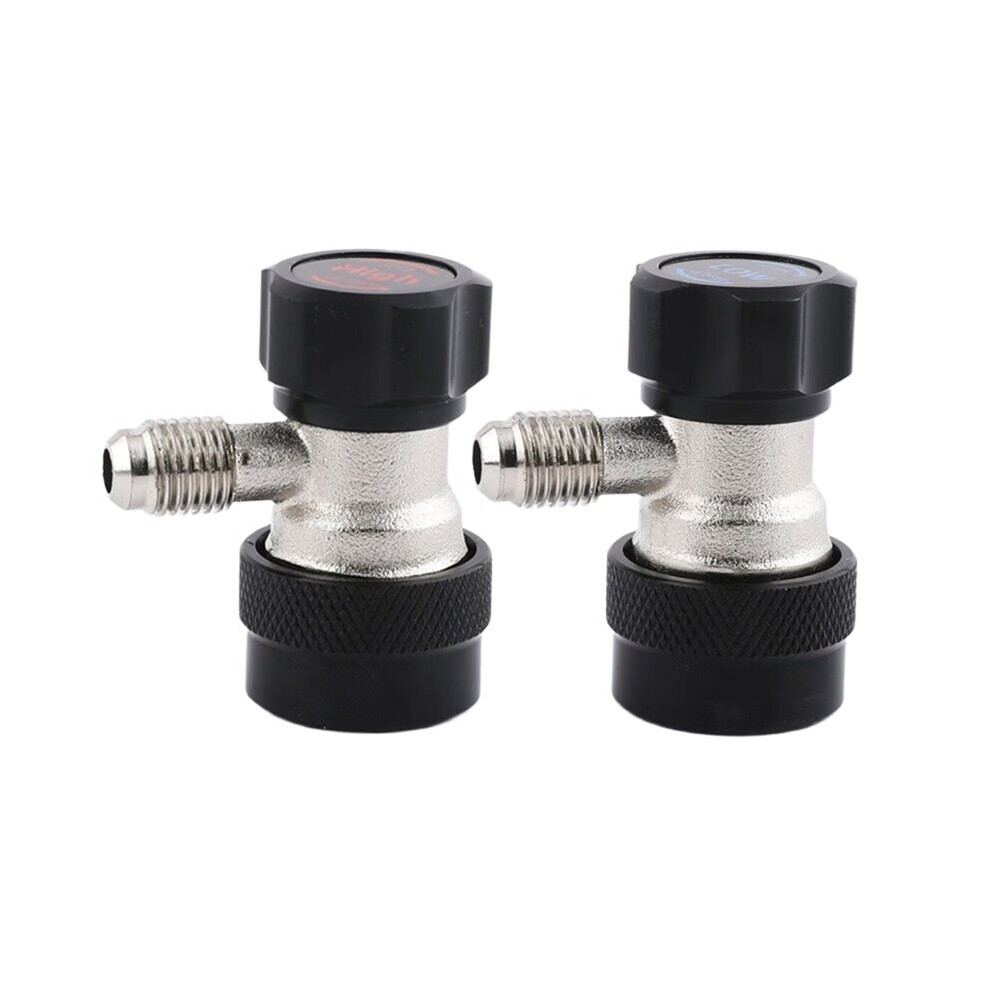 R134ar 1234Yf Adjustable Quick Coupling Refrigerant Fluorinated Coupling Tool Automotive Air Conditioner 34A Adapter Black/Silver 6032904557735