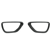 Front Bumper Fog Light Bezel Cover Trim Fog Lamp Frame for Grand Cherokee 2014 - 2017 Carbon Fiber Pattern