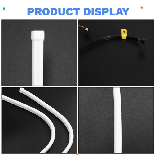 60CM Super Bright Sequential LED Flexible Daytime Running DRL Strip Tube Switchback Headlight White + Yellow 1