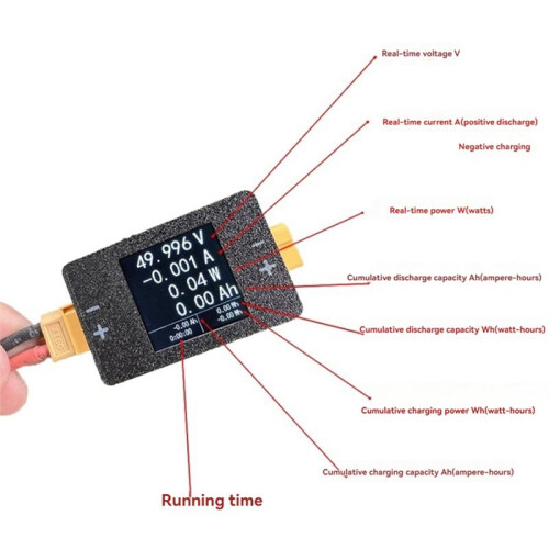High-Precision Power Meter 8-150V 25A Bidirectional Current Meter  Coulomb Meter - RC Model Voltage/Capacity Tester 1
