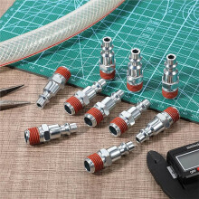 30-Teiliges Set mit 1/4Zoll-NPT-Industriestopfen (Außengewinde), 1/4-Zoll-Hochdruck-Pneumatikstopfen, Luftkupplungs- und Stopfenset für
