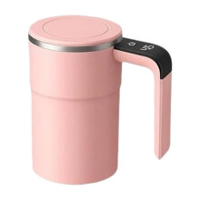 Magnetisch Rührbarer Kaffeebecher mit Digitalanzeige und Auslaufsicherem Deckel für Proteingetränke, Kaffee und Tee