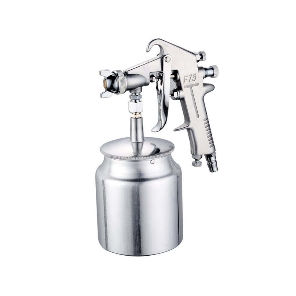 F-75S Hvlp Gravity Siphon Bottom Feed Air Spray Gun Paint Sprayer With Regulator With 600Cc Cup Capacity Cup, 44-73 Psi 6031527247405