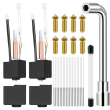 Für  für Kobra 3 Hotend-Kit, Hotend-Kit für 3D-Drucker mit 0,4 mm Messingdüsen, Düsenschlüssel, Reinigungsnadeln