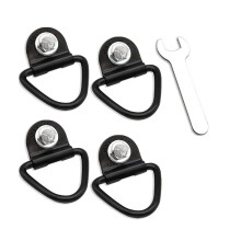 Kit de Amarre de 4 Piezas para Perreras Ruffland: Kit de Argollas en D, Capacidad de Carga de 454 Kg (1000 Lb), con Llave - Fácil Instalación