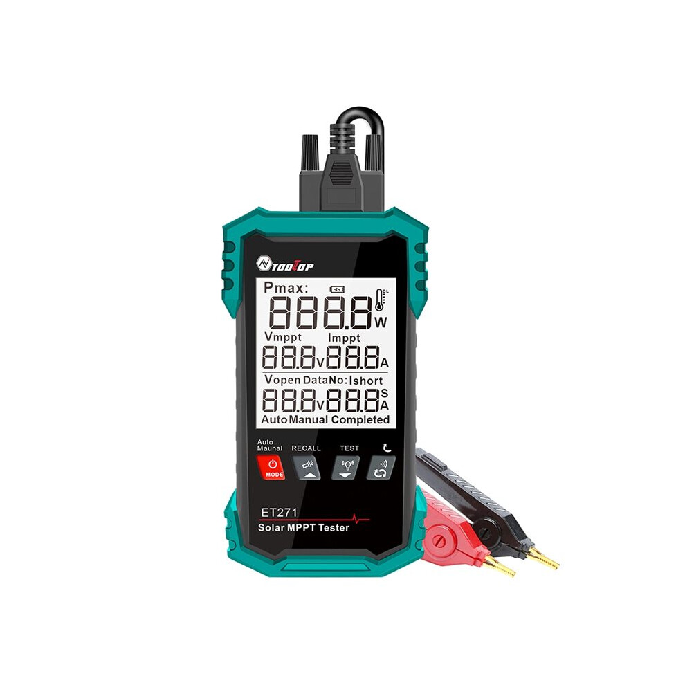 Tooltop Et271 Solar Mptt Power Tester 3.2Inch 2000W Photovoltaic Power Meter Pmax Voc Isc Measurement Solar Tester 4713004812680