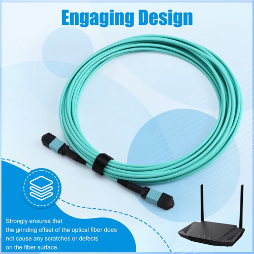 12 Core MPO Patchcord 10M Patchcord Optic Cable Multi-Mode OM3 Mpo for 100G/40G Module Mpo Patchcord 2