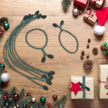 Christmas Garland Ties 16-Pack, 20-Inch Long Flexible and Reusable Twist Ties for Holiday Decorations, Gift Wrapping