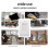 10PCS Brush Wall Plate Cable Pass Through Insert with Mounting Bracket Single Gang Wall Cover for Low Voltage Cables 8