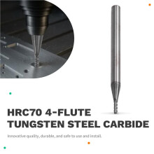 HRC70 4-Flute Tungsten Steel Carbide Coating Flat Bottom Milling Cutter CNC Mechanical Metals Maching Endmill Tools