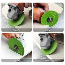 3PCS 115MM Vacuum Brazed Ultra-Thin Multi-Pore Flat Abrasive Sheet Disc for Porcelain Glass Ceramic Tile Marble