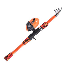 LEO 165CM Kinderhengelsset Luya Telescopisch Draagbaar Comfortabele Handgreep Hengelset met Haspel Ijshengel C