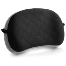 Almohada Inflable Ultraligera para Acampar con Funda Suave Lavable, Almohada de Aire de Viaje PortáTil Compacta y Comprimible (Gris)