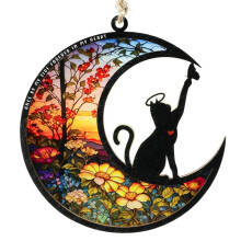 Angel Cat Personalized Commemorative Light Catcher, Pet Commemorative Light Catcher, Window Hanging Light Catcher