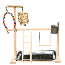 Small and Medium-Sized Wooden Racks and and Fitness Areas are Designed for Small Parrots