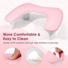 Arm Rest for Nails Tech Shaped Manicure Nail Hand Rest Pillow Cushion, Microfiber Nail Arm Rest Stand
