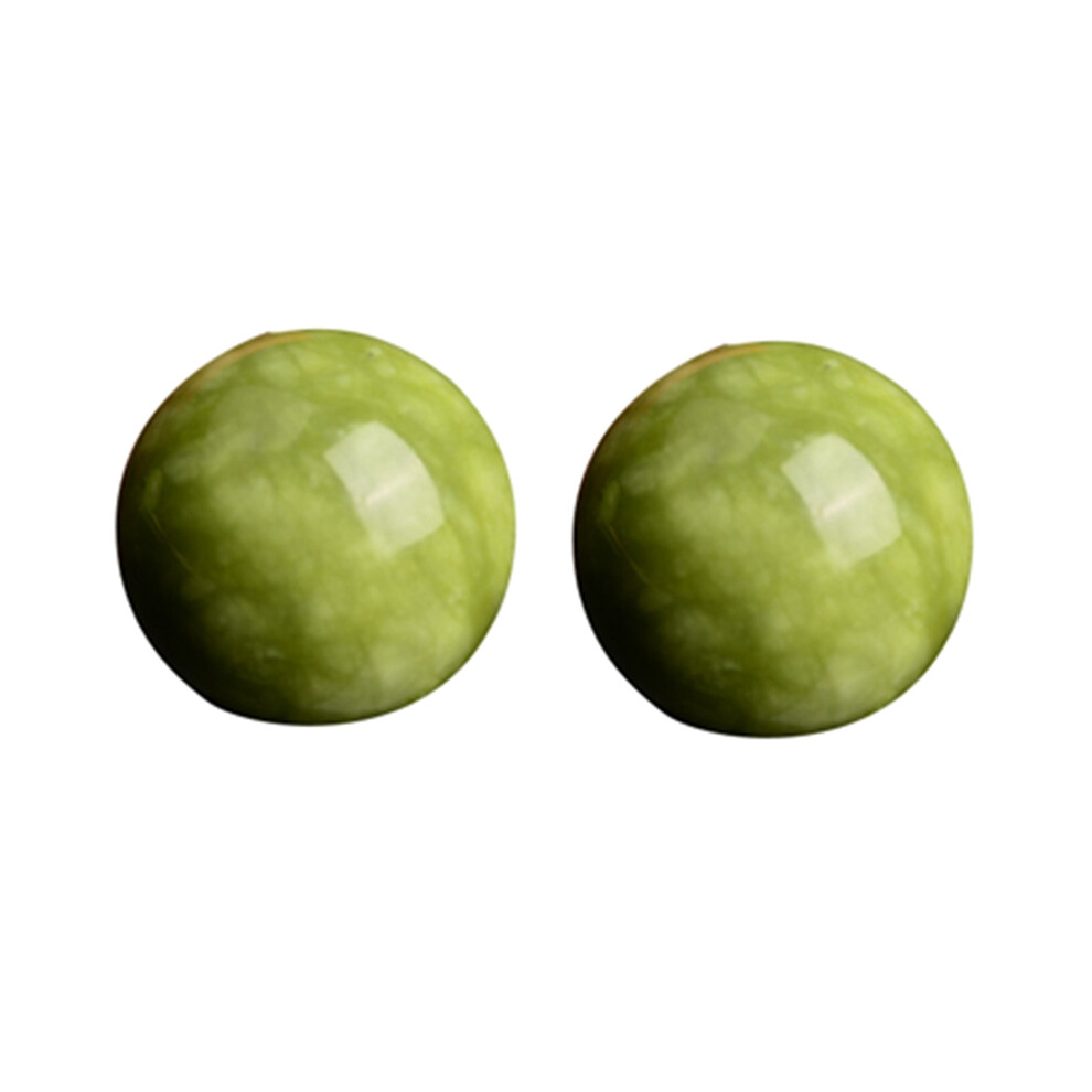 2PCS Marble Jade Baoding Chinese Health Stress Exercise Balls for Relaxation Relief Therapy Hand Care Tool