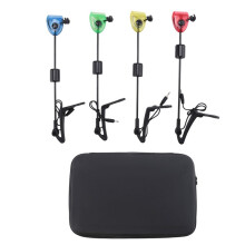 4Pcs Angeln Swinger Set Angeln Bissanzeiger LED Beleuchtete Swinger Karpfenangeln ZubehöR