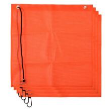 4 Unidades Bandeiras SegurançA Malha 18 X 18 Polegadas Bandeira AdvertêNcia Laranja Bandeira SegurançA EláStica Boa Visibilidade Bandeira à Prova
