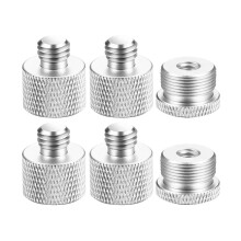 Conjunto de Adaptador de Rosca de Microfone de 6 PeçAs 5/8 FêMea para 3/8 Macho e 3/8 FêMea para 5/8 Macho de Rosca de Adaptador de Parafuso para
