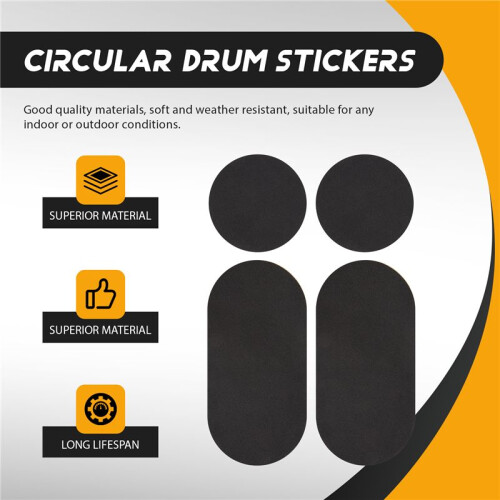 Patch per Grancassa da 10 Pezzi, Patch per Pedali e Pad per Batteria, Accessori per Batteria Adesivi Resistenti e Resistenti Alle Intemperie 1