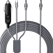 Starlink 3-in-1 Power Cable, 100W+ USB C 12-24V Cigarette Lighter Plug and Male Power Cable Plug and