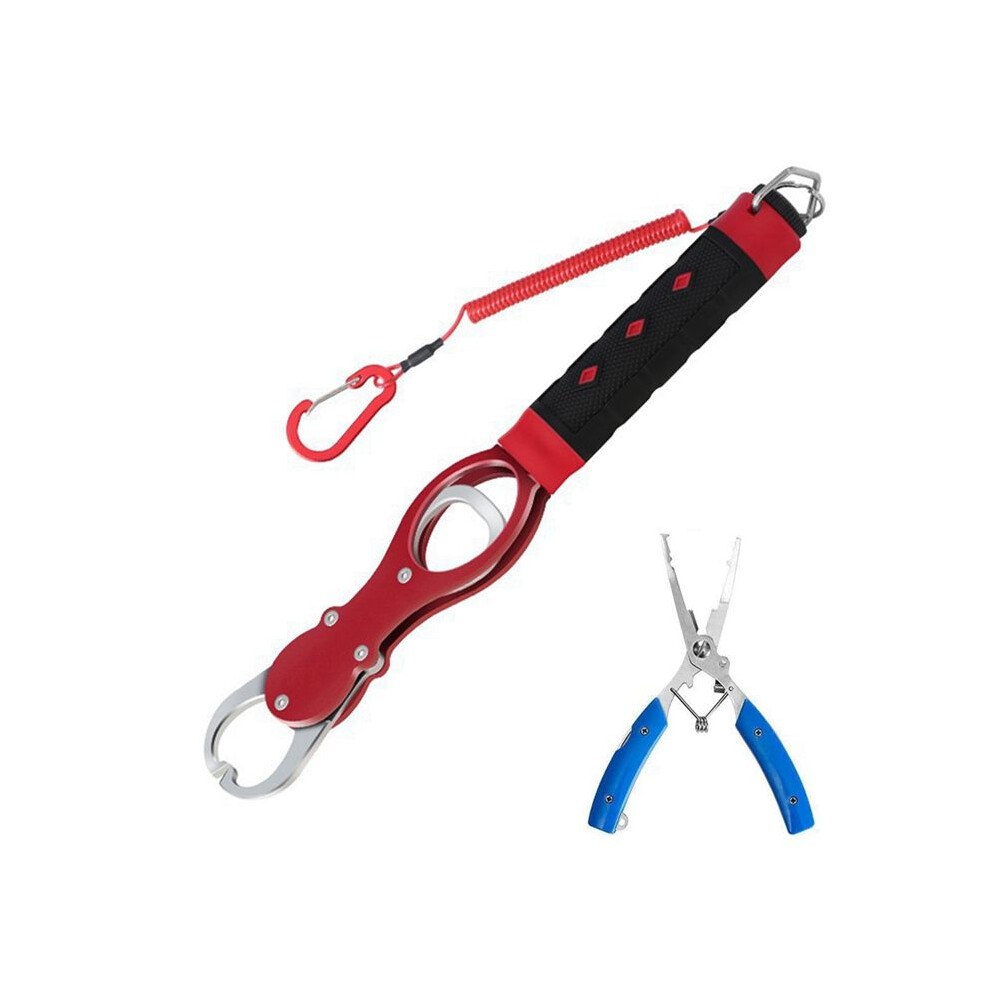 Portable Device Fish Control Device Fish Catching Pliers Hook Fish Control Device Set Red + Multifunctional Pliers 6032043577717