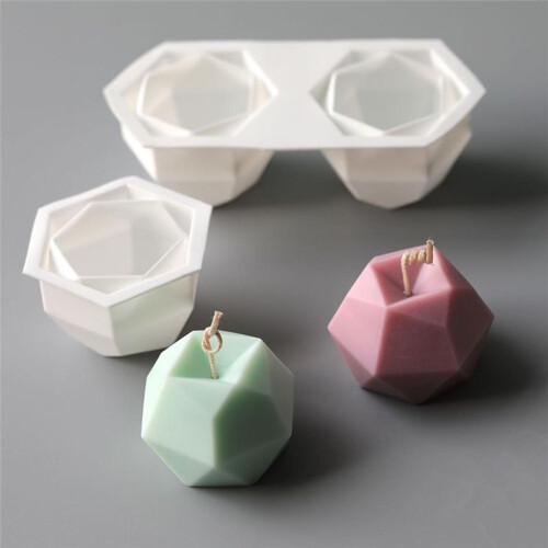 Diamond  Candle Mold Magic  Geometric Shape Chocolate Mousse Mold Making Kit Fondant B 1
