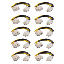 10Pcs 4 Pin Male to 8 Pin Female CPU Power Converter Cable Lead Adapter 4Pin to 8Pin Computer Connector Extension Cable