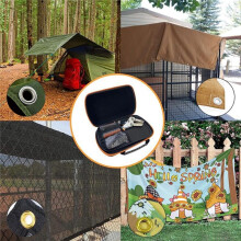 Heavy Duty Grommet Kit with Bag and 200 Pieces 10mm Grommets, Handheld Metal Grommet Kit Tarp Grommet Making Kit Grommet
