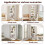 Levede 6-Tier Slim Narrow Adjustable Bookcase 8