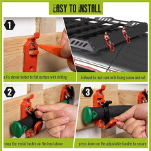 1Pcs Tool Fixing Bracket Wall Mounting Bracket Shovel Ax Quick Release Clamp Shovel Bracket for Car RV Boat Red
