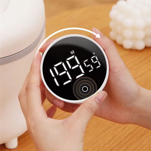 Magnetic Countdown Clock Kitchen Timer Manual Digital Timer Stand Desk Clock Cooking Timer Shower Study Stopwatch Black