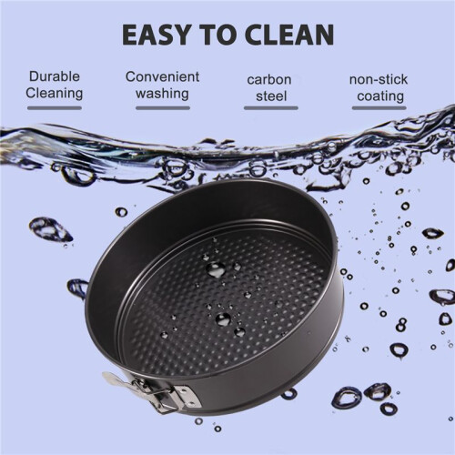 Springform Cake Tin, Round Springform Cake Tin, Non-Stick Cake Tin, Springform Pan with Lid and Removable Base