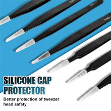 10Pcs Precision Tweezers Set, Upgraded Anti-Static Stainless Steel Tweezers for , Electronics, Jewelry-Making