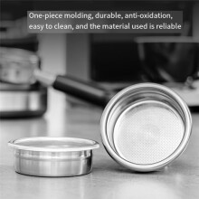 58.5MM Espresso Filter Stainless Steel Powder Tank Precision Powder Bowl Coffee Basket Bilayer Extraction Powder Bowl,B