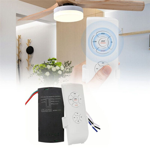 Universal Ceiling Fan Remote Control Kit, 3-in-1 Ceiling Fan Light Timing & Speed Wireless Remote Control and Receiver 1