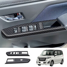 Autofenster-Schalttafel-Zieraufkleber, Fensterheber-Bedienfeld für ROOMY 2022 RHD, Kohlefasermuster