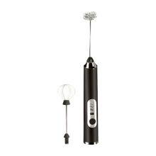 Multifunctional Electric Milk Frother Handheld Egg Beater Coffee Frother Black