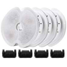 Cats Water Filters for Fountain 67oz/2L Activated Carbon Filter with Pre-Filter Sponges for Pet Water Fountain