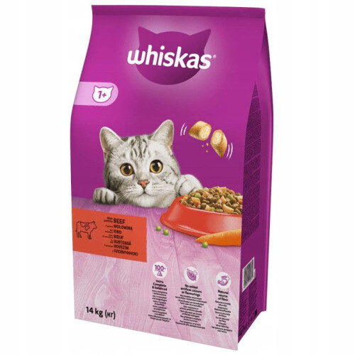 Whiskas WHISKAS Oksekød med Gulerødder 14 kg 1