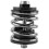 for  Spring Suspension Folding Bike Rear Shocks Spring ,Black 1