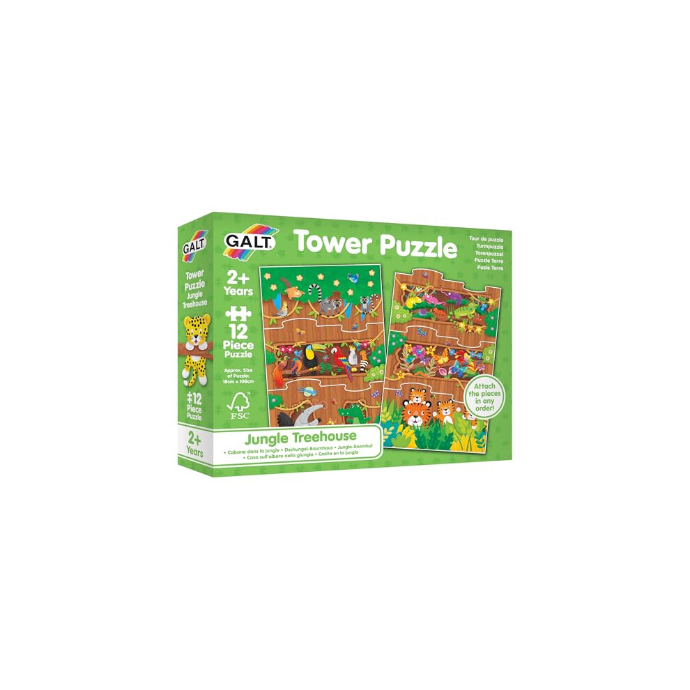 Galt Toys Tower Puzzle - Jungle Treehouse 12 Piece Jigsaw Puzzle